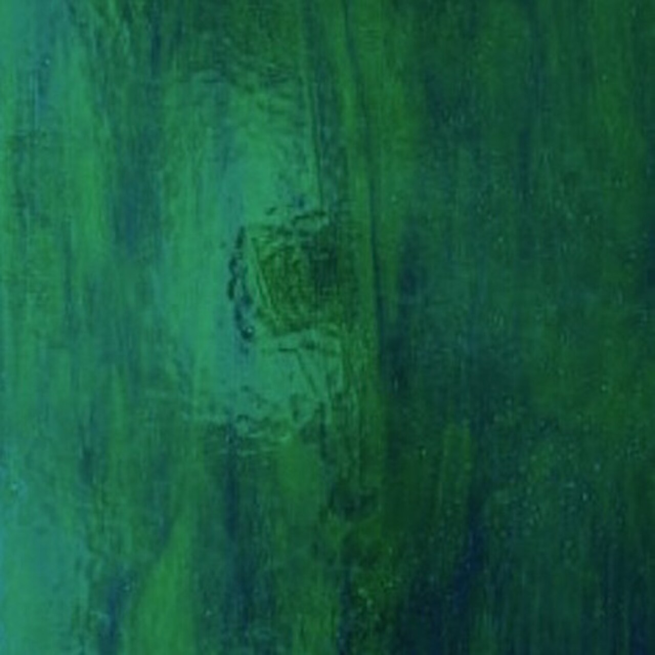 Wissmach Stained Glass Sheet and Mosaic Glass: Medium Green w/Streaks of Dark Blue